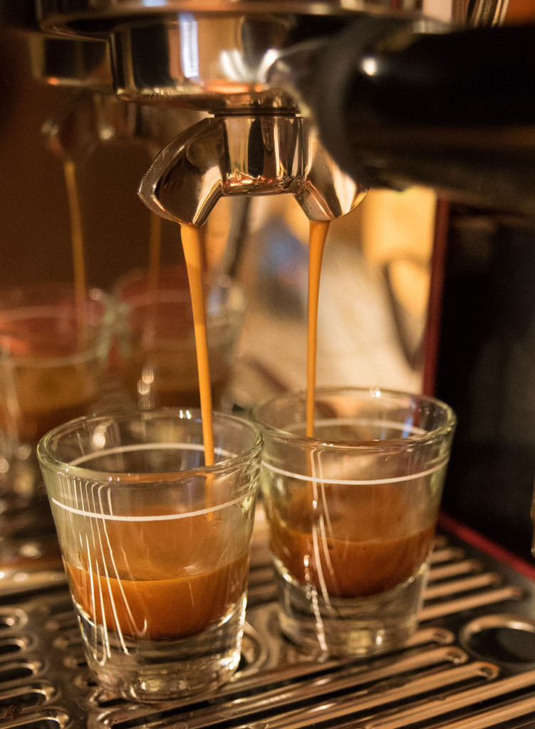 Pulling a shot of Espresso