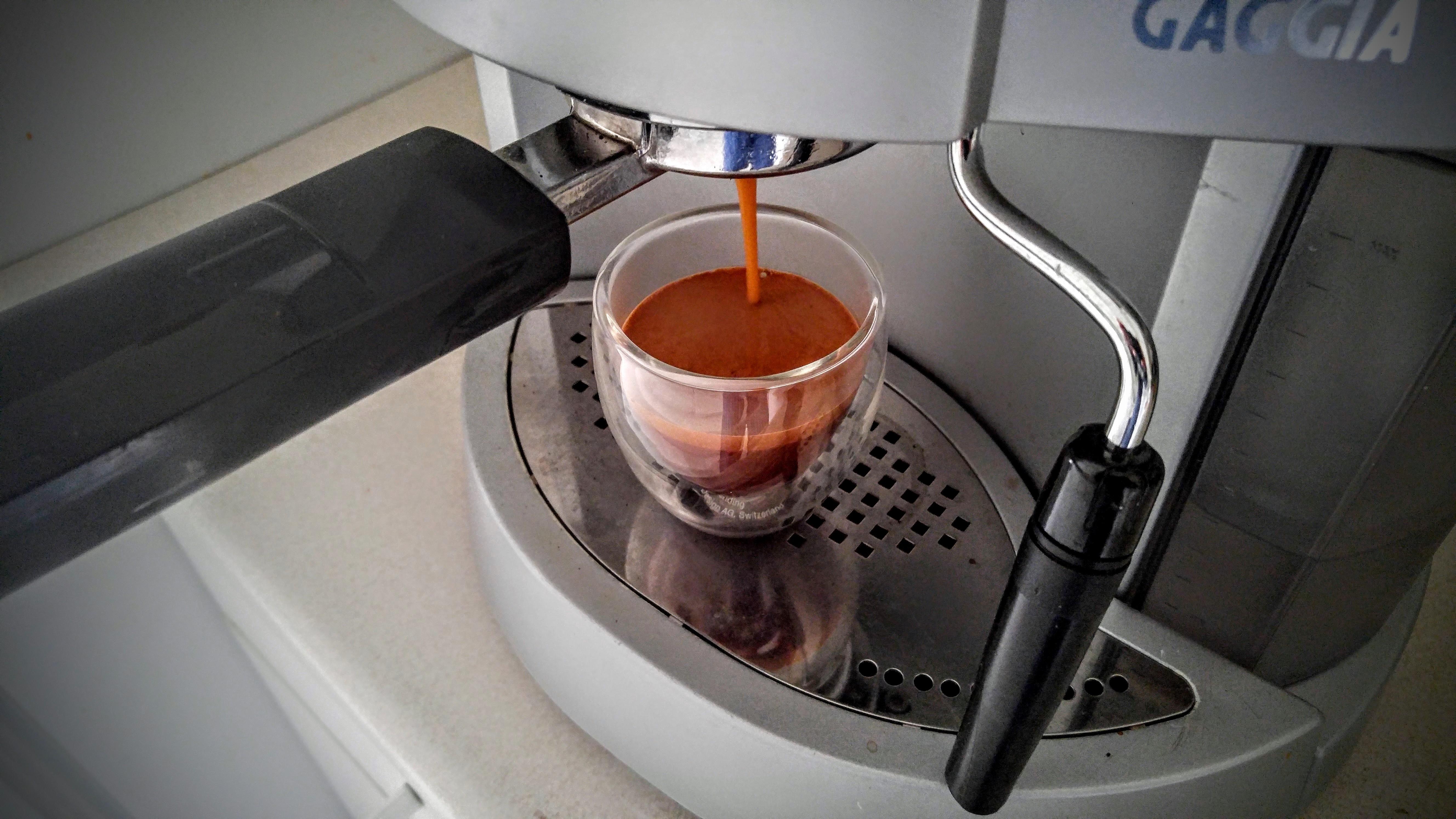 Pulling Espresso Shot with Gaggia Classic