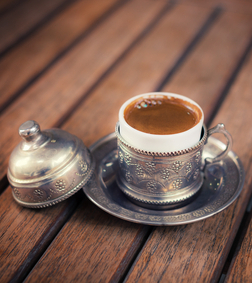 Turkish coffee in Traditional cup